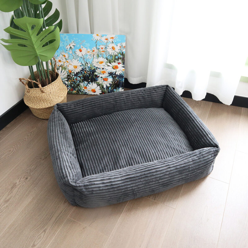 Petopia Rectangle Puppy Sofa All-Season Dog Bed with Reversible Cushion