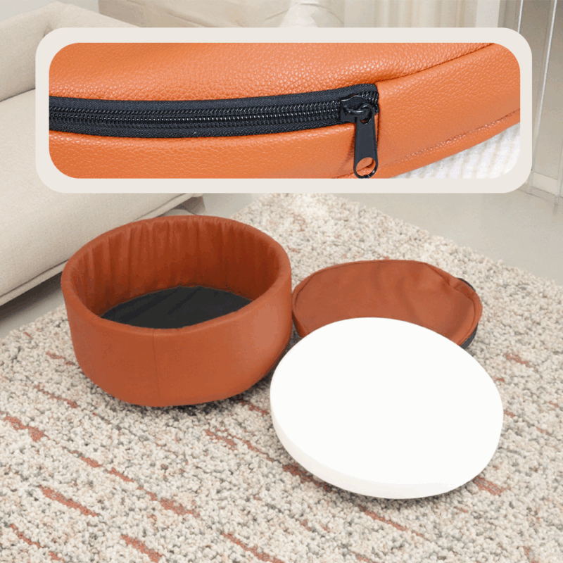 Premium Leather Cat Bed for Indoor Cats Premium Small Dog Bed Pet Nest with Anti-Slip - Image 4