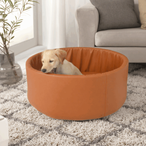 Premium Leather Cat Bed for Indoor Cats Premium Small Dog Bed Pet Nest with Anti-Slip