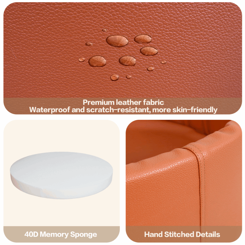 Premium Leather Cat Bed for Indoor Cats Premium Small Dog Bed Pet Nest with Anti-Slip - Image 2